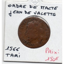Ordre de Malte 1 Tari 1566 B, Jean de Valette pièce de monnaie