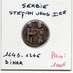 Serbie dinar Stefan Uros I 1243-1276 TTB, KM 2 Michael III Obrenovich pièce de monnaie