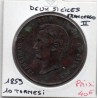 Italie Deux Siciles 10 Tornesi 1859 TTB-, KM 377 pièce de monnaie