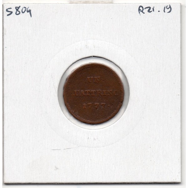 Italie Milan 1 quattrino 1777 TTB-, KM 182 pièce de monnaie
