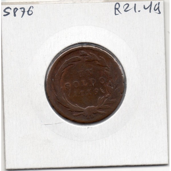 Italie Milan 1 soldo 1779 W Vienne, KM 186 pièce de monnaie