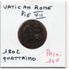 Vatican Pius Pie VII 1 Quattrino 1802 TTB, KM 1264 pièce de monnaie