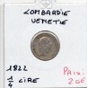 Italie Lombardie Venetie 1/4 Lire 1822 V Venise TB-, KM C4 pièce de monnaie