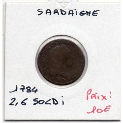 Italie Sardaigne 2.6 Soldi 1784 B, KM 82 pièce de monnaie