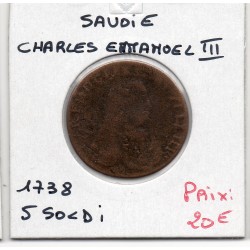 Duché de Savoie, Charles Emmanuel III (1738) 5 Soldi