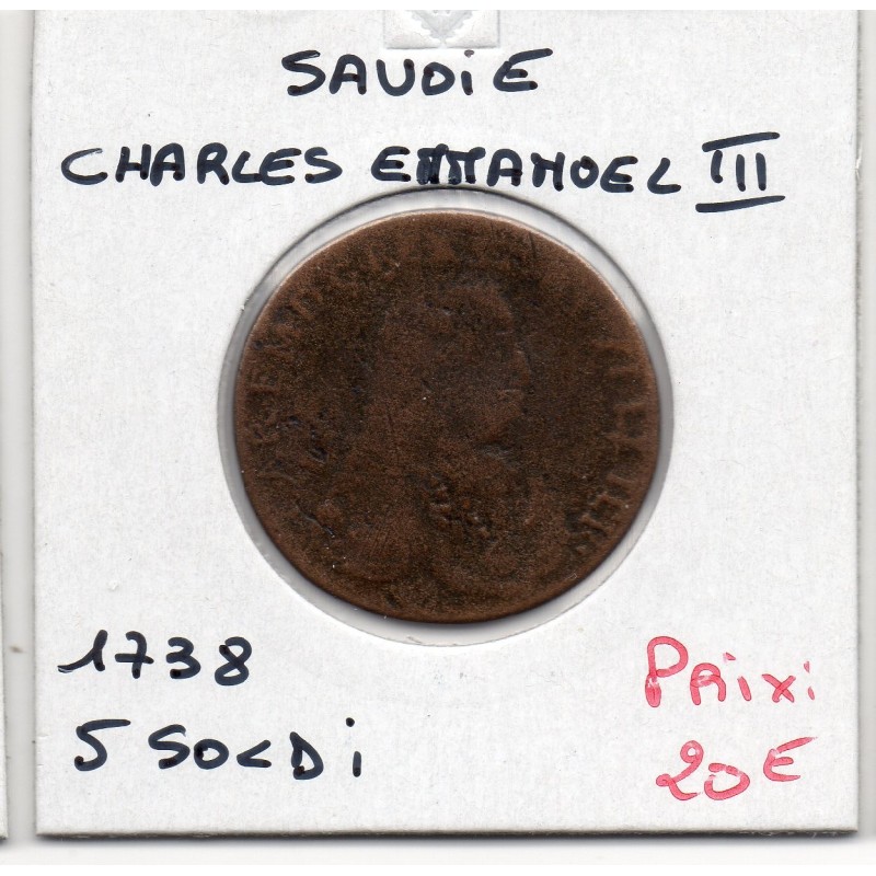 Duché de Savoie, Charles Emmanuel III (1738) 5 Soldi