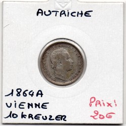 Autriche 10 kreuzer 1864 A Vienne TTB, KM 2204 pièce de monnaie