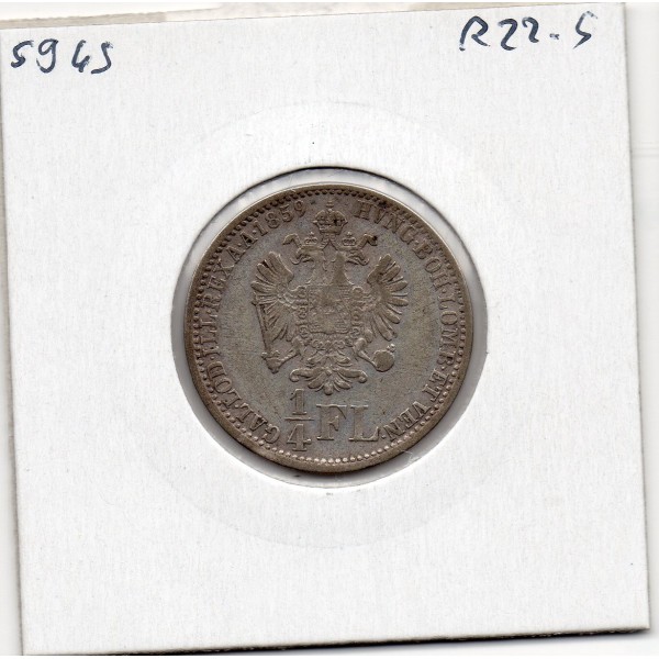 Autriche 1/4 Florin 1859 A Vienne, KM 2214 pièce de monnaie