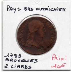 Pays-Bas Autrichiens 2 Liards 1794 TB, KM 57 pièce de monnaie
