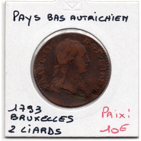 Pays-Bas Autrichiens 2 Liards 1794 TB, KM 57 pièce de monnaie