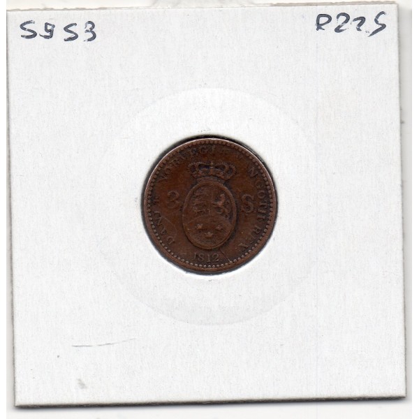 Danemark 3 skilling 1812 TTB, KM.672 Frederik VII