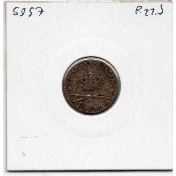 Danemark 4 Rigsbankskilling 1842 VS Copenhague TTB-, KM.721 Christian VIII