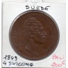 Suède 4 Skilling 1849 Sup, KM 672 pièce de monnaie