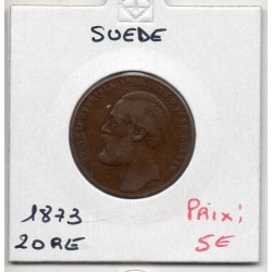 Suède 2 Ore 1873 TB, KM 729 pièce de monnaie