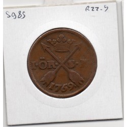 Suède 1 Ore 1761 TB, KM 460 pièce de monnaie