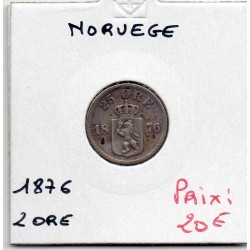Norvège 25 ore 1876 TTB, KM 354 pièce de monnaie