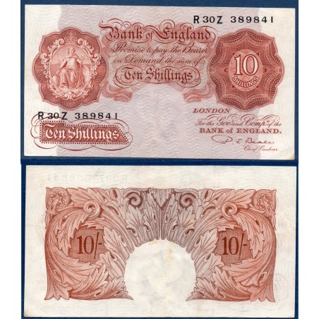 Grande Bretagne Pick N°368b TTB billet de banque 10 shillings 1949-1955