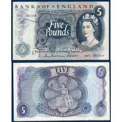 Grande Bretagne Pick N°375a TTB, Billet de banque de 5 pounds 1963-1966