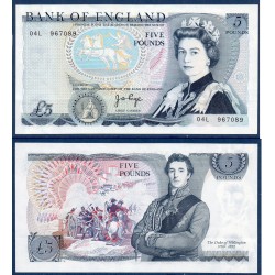 Grande Bretagne Pick N°378b Spl, Billet de banque de 5 Pounds 1971-1972