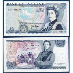 Grande Bretagne Pick N°378a Spl, Billet de banque de 5 Pounds 1971-1972