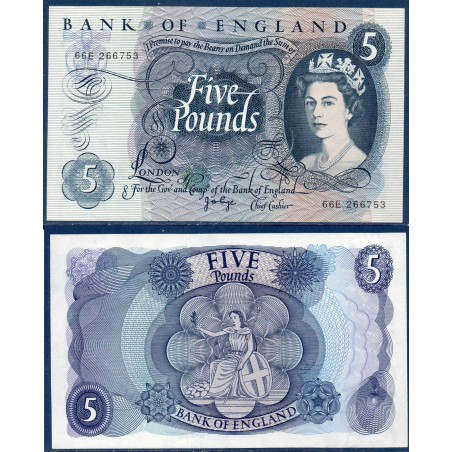 Grande Bretagne Pick N°375c Neuf, Billet de banque de 5 pounds 1963-1966