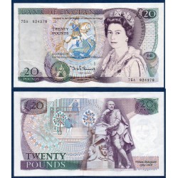 Grande Bretagne Pick N°380d, Neuf Billet de banque de 20 Pounds 1984-1988