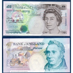 Grande Bretagne Pick N°385a série AA01, Neuf Billet de banque de 5 livres 1999