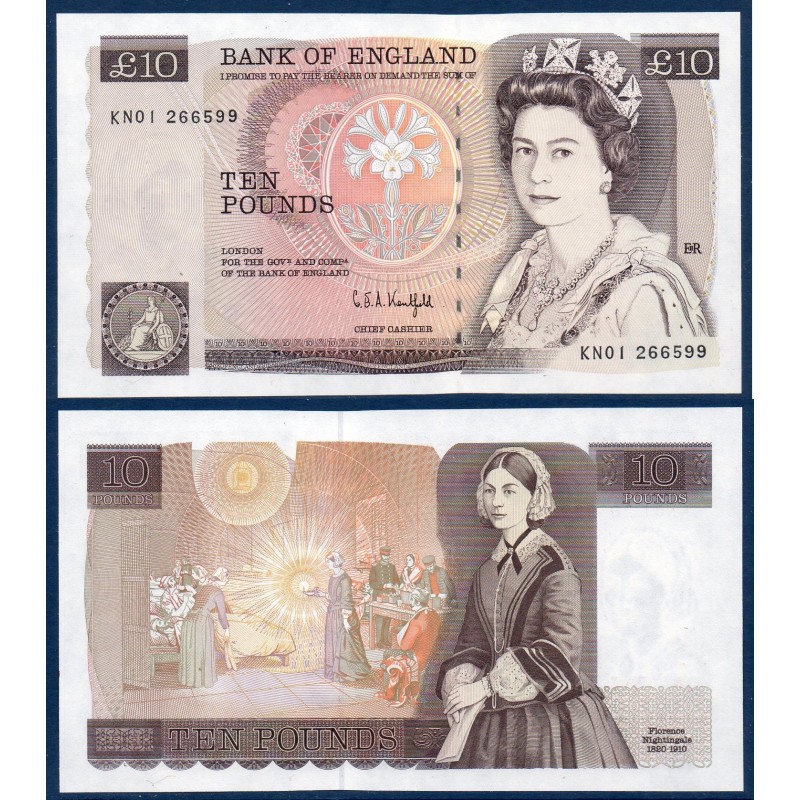 Grande Bretagne Pick N°379f neuf, Billet de banque de 10 Pound 1991-1992