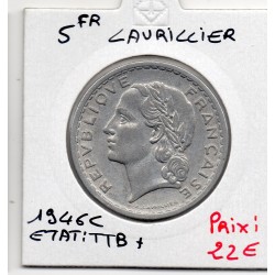 5 francs Lavrillier 1946 C Castelsarrasin TTB+, France pièce de monnaie