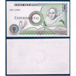 Grande Bretagne experimental test note, Billet de banque 1980