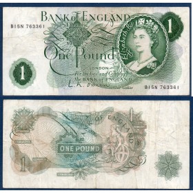 Grande Bretagne Pick N°374a TB, Billet de banque de 1 livre 1960-1961