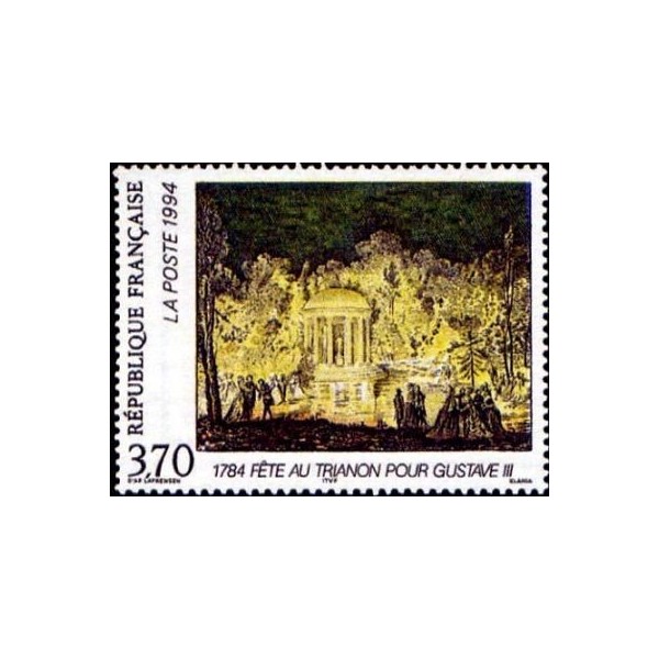 Timbre Yvert No 2866-2871 Relations culturelles France Suéde Issus du carnet