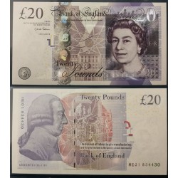 Grande Bretagne Pick N°392b, Neuf Billet de banque de 20 livres 2012