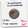 Wurtemberg 1/48 Thaler 1784 TTB+ KM 422 pièce de monnaie