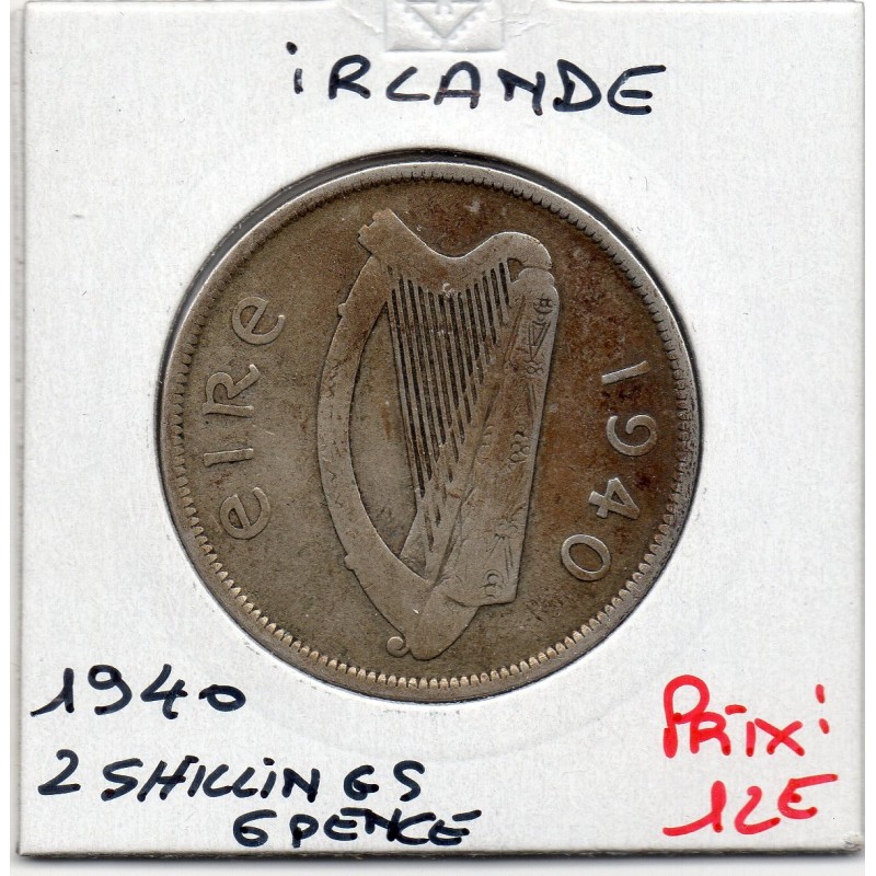 Irlande 2 Shillings 6 pence 1940 TB, KM 16 pièce de monnaie