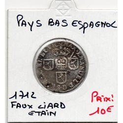 Pays-Bas Espagnols Namur faux liard 1712 TB, pièce de monnaie