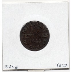 Suisse Canton Genève 10 centimes 1844 TB+, KM 128 pièce de monnaie