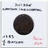 Suisse Canton Neuchatel 1/2 Batzen 1789 TTB, KM 47 pièce de monnaie