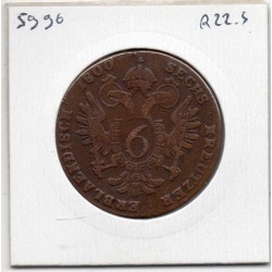 Autriche 6 kreuzer 1800 S Smolnik TB, KM 2128 pièce de monnaie