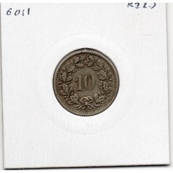 Suisse 10 rappen 1850 TTB, KM 6 pièce de monnaie