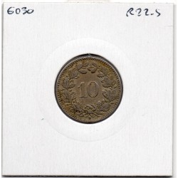 Suisse 10 rappen 1880 TTB-, KM 27 pièce de monnaie