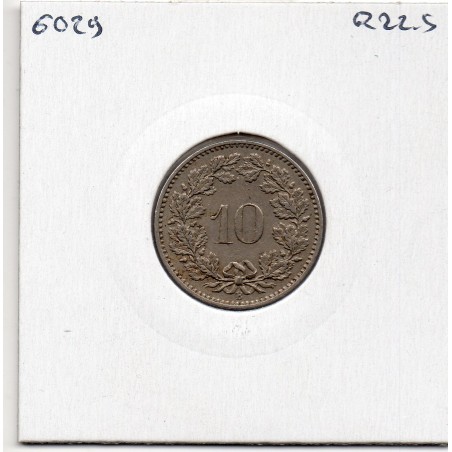 Suisse 10 rappen 1881 Sup, KM 27 pièce de monnaie