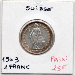 Suisse 1 franc 1903 Sup+, KM 24 pièce de monnaie