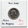 Suisse 20 rappen 1934 Spl, KM 29 pièce de monnaie
