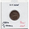 Suisse 1/2 franc 1850 TTB+, KM 8 pièce de monnaie