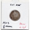 Suisse 1/2 franc 1913 TTB, KM 23 pièce de monnaie