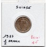 Suisse 1/2 franc 1937 Sup, KM 23 pièce de monnaie