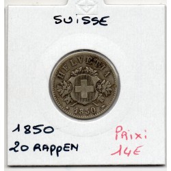 Suisse 20 rappen 1850 TTB-,...