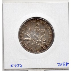 2 Francs Semeuse Argent 1915 Sup, France pièce de monnaie