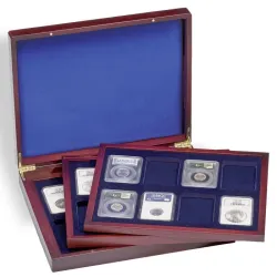 Coffret Numismatique VOLTERRA TRIO de luxe, 24 US-SLABS